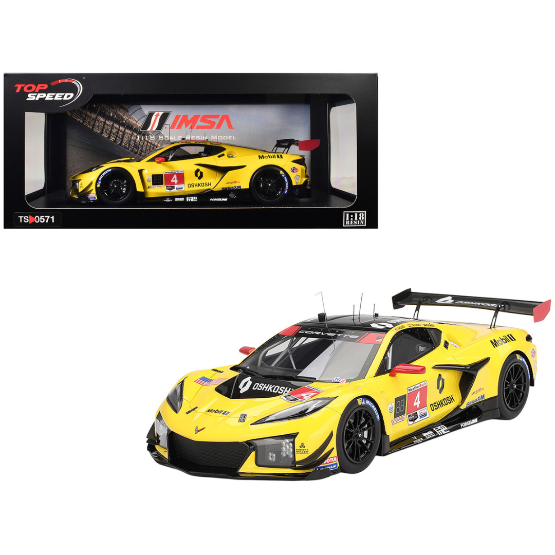Chevrolet Corvette Z06 GT3.R #4 Earl Bamber - Nicky Catsburg - Tommy Milner "Corvette Racing by Pratt Miller Motorsports" "24 Hours of Daytona" (2024) 1/18 Model Car