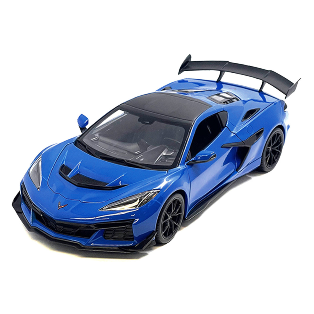 Chevrolet Corvette ZR1 Coupe Blue with Carbon Top "Special Edition" Series 1/18 Diecast Model Car