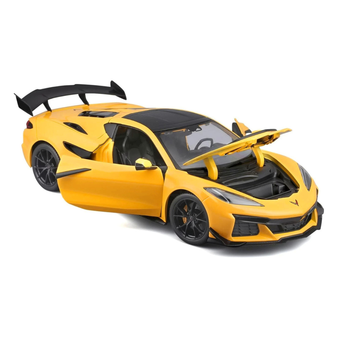 Chevrolet Corvette ZR1 Coupe Yellow with Carbon Top "Special Edition" Series 1/18 Diecast Model Car
