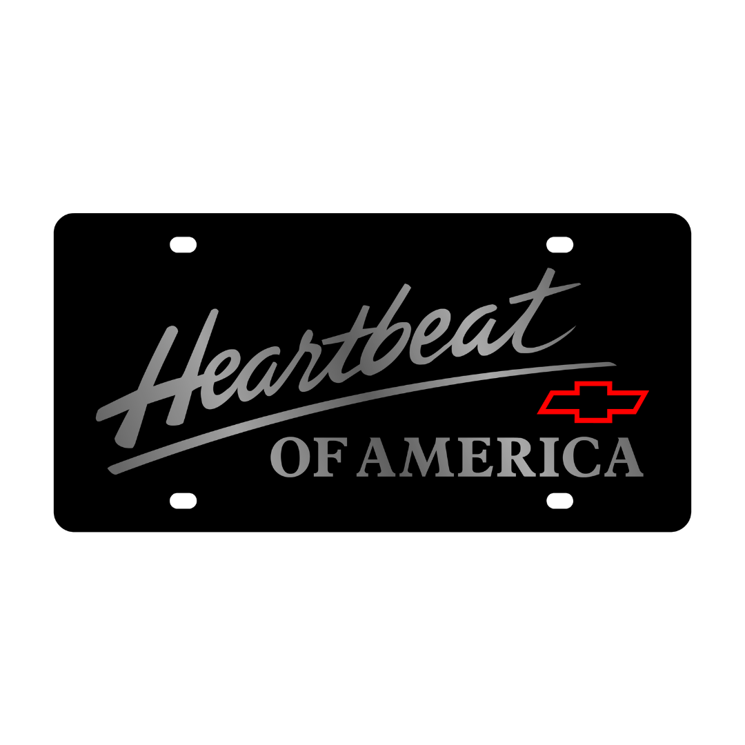 Chevrolet Heartbeat of America Carbon Steel License Plate