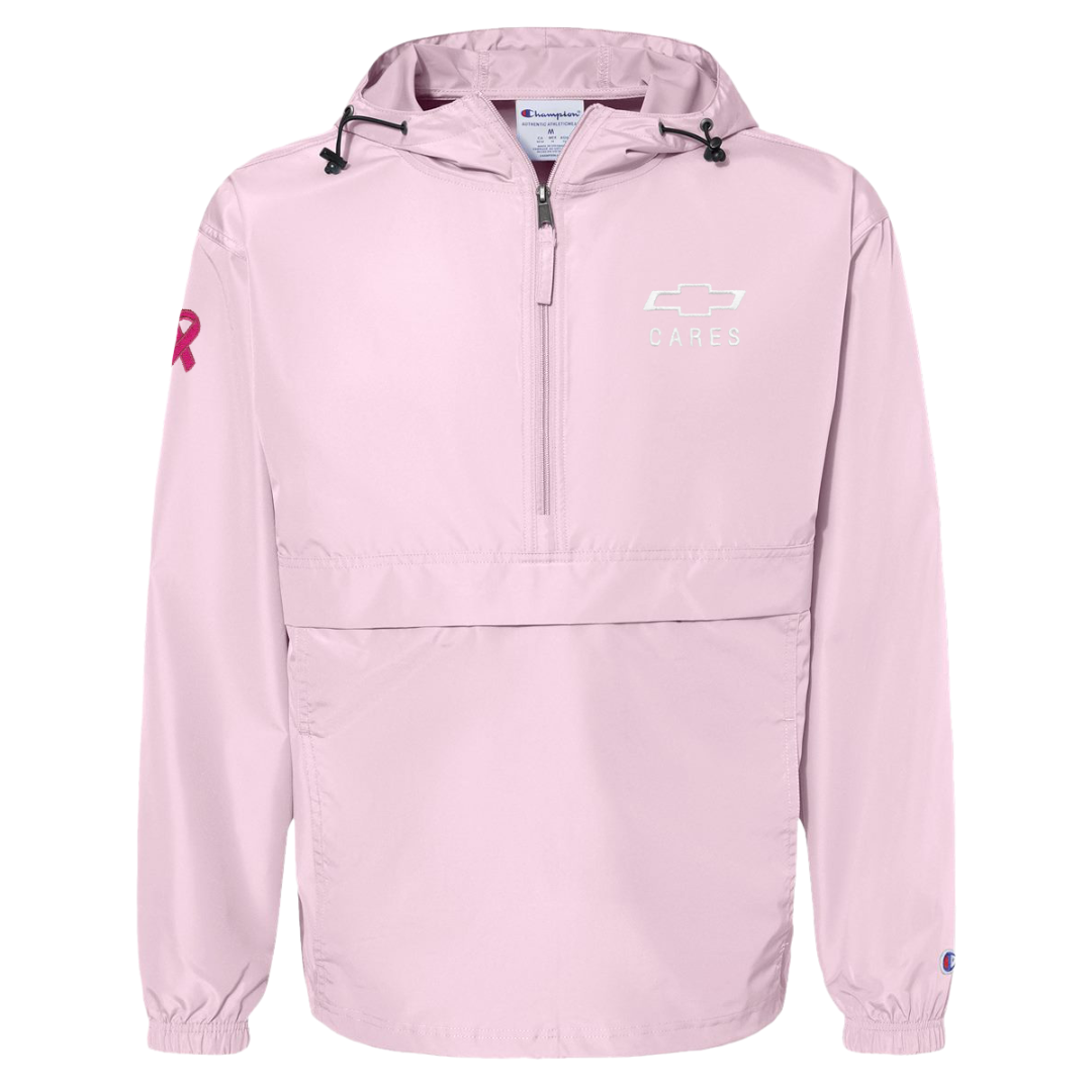Chevy Cares Packable Quarter-Zip Jacket in Pink