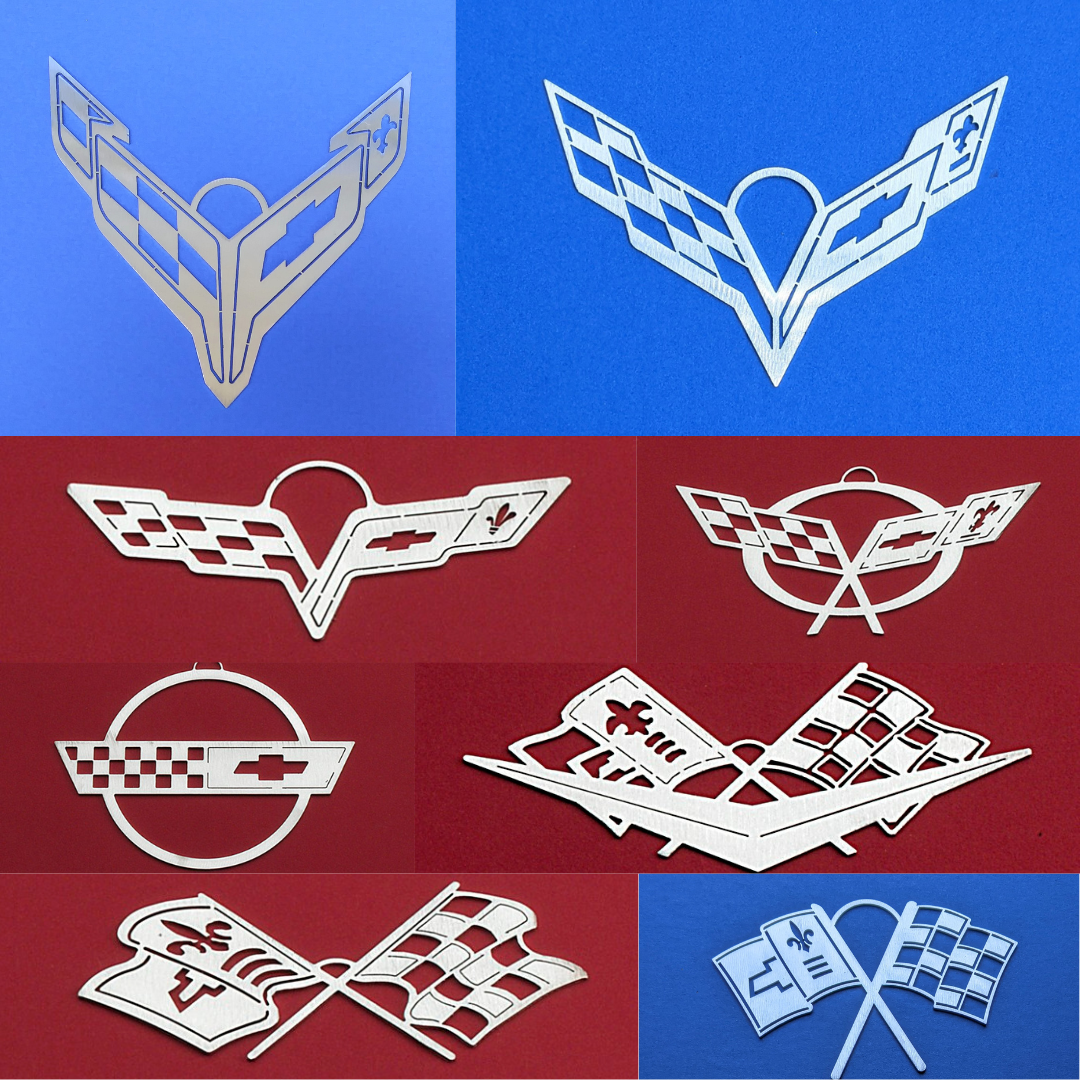 C1-C8 Corvette Christmas / Holiday Ornament Set