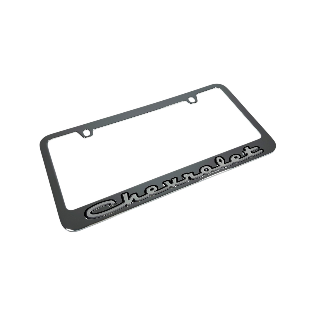 Classic Chevrolet Chrome License Plate Frame