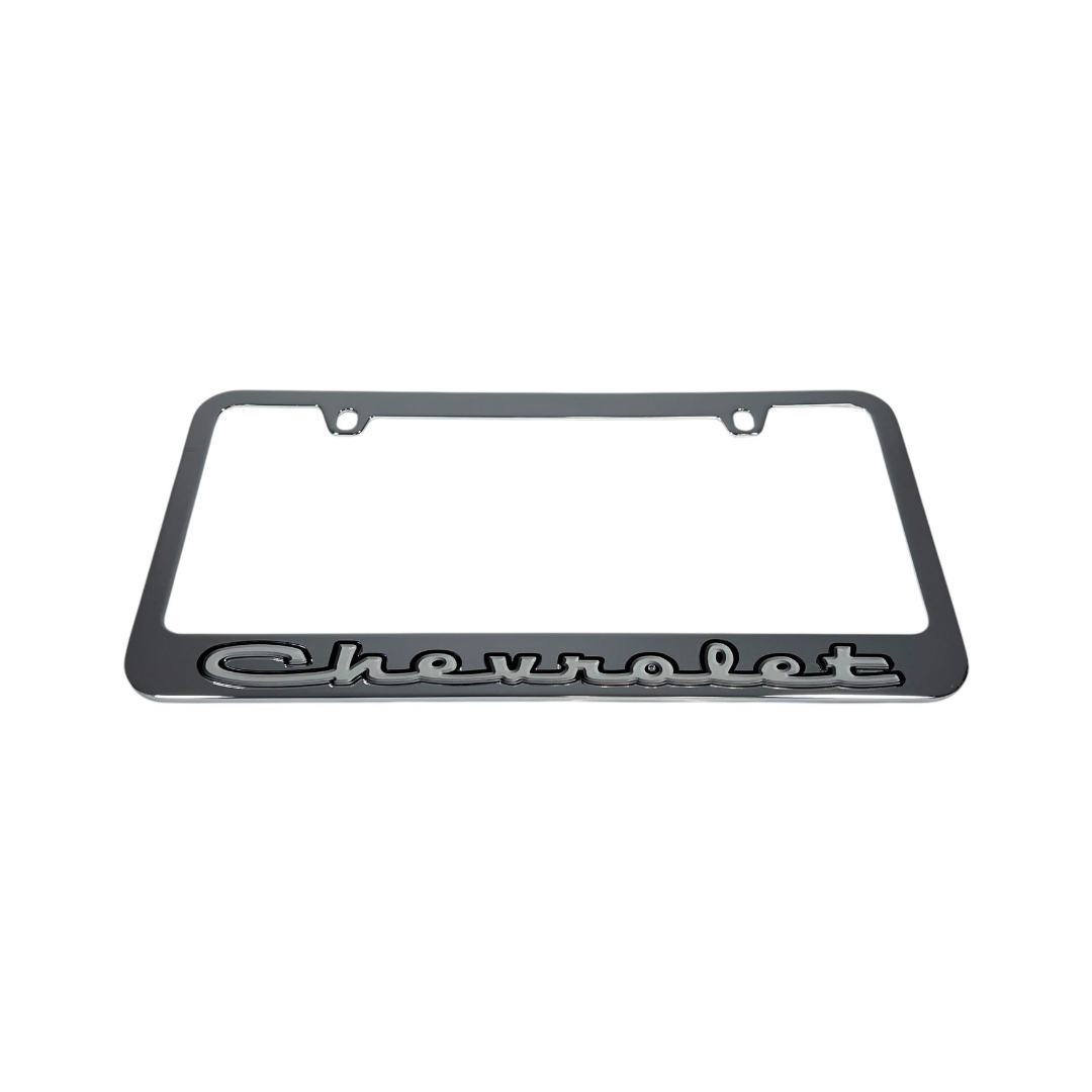 Classic Chevrolet Chrome License Plate Frame