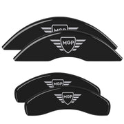 MGP Shield — Engraved, Black - C4 Corvette MGP Brake Caliper Covers