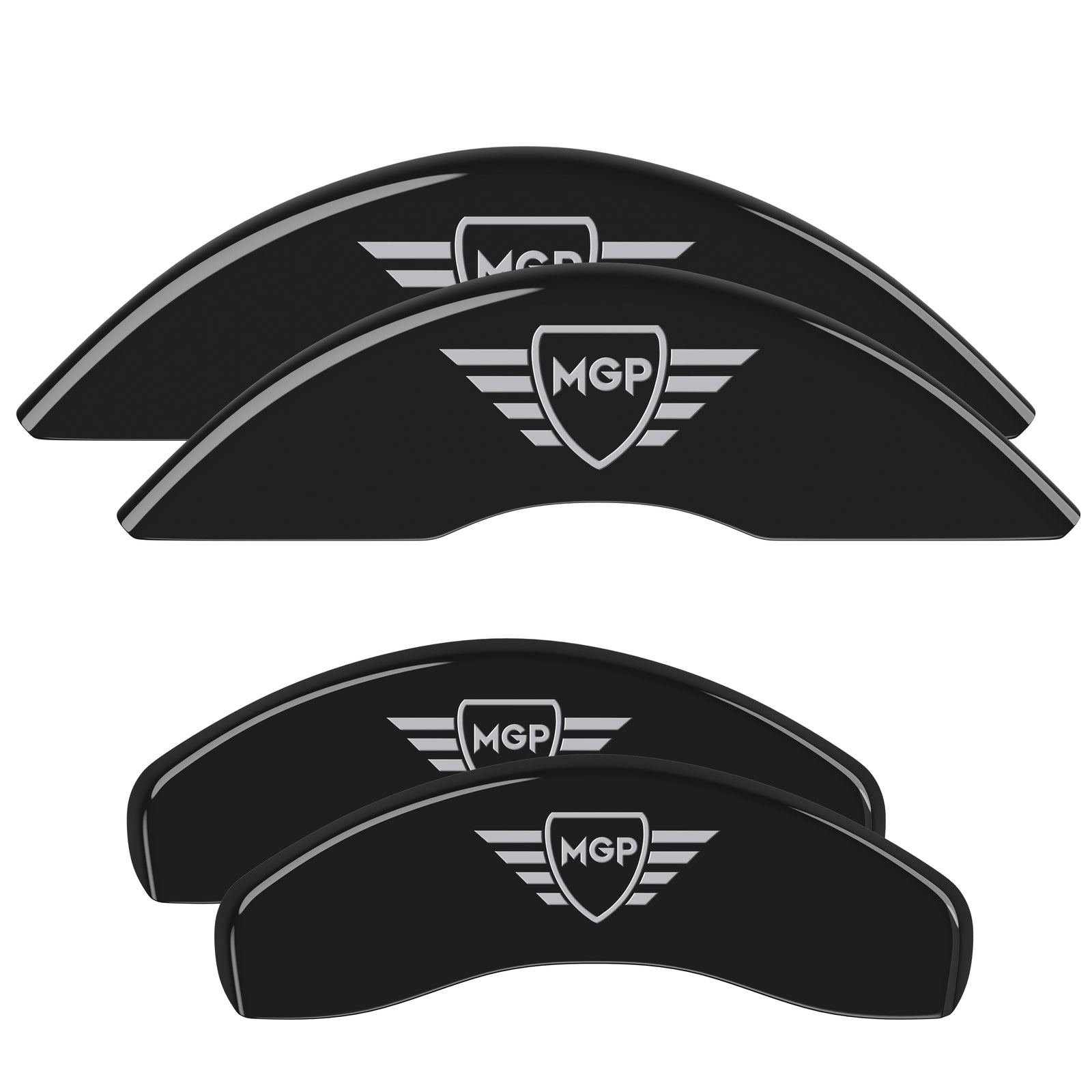 MGP Shield — Engraved, Black - C4 Corvette MGP Brake Caliper Covers