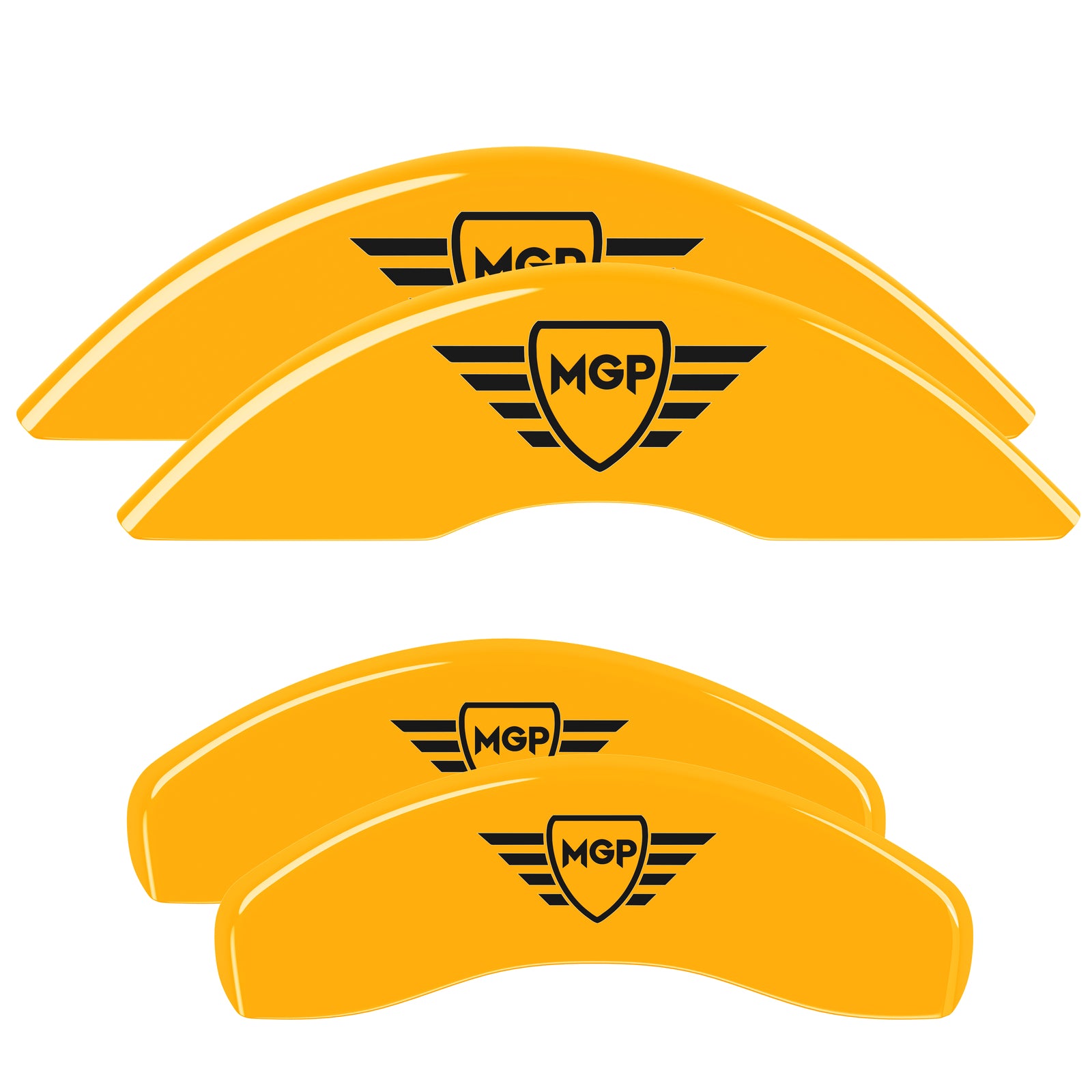 MGP Shield — Engraved, Yellow - C5 Corvette MGP Brake Caliper Covers