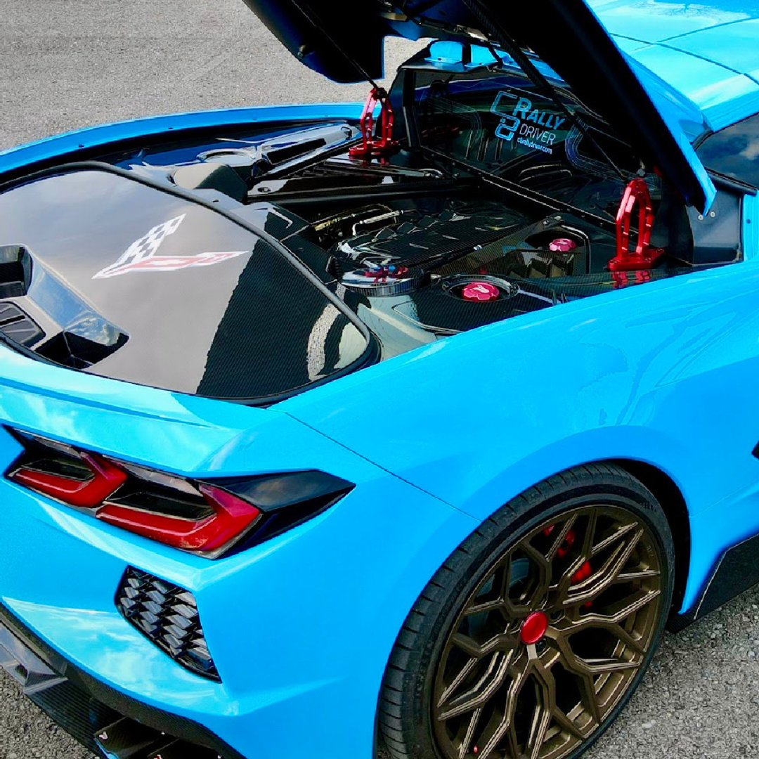 Corvette C8 RaceLite Hatch Support Brackets, Latch Plate, and Access Covers Bundle