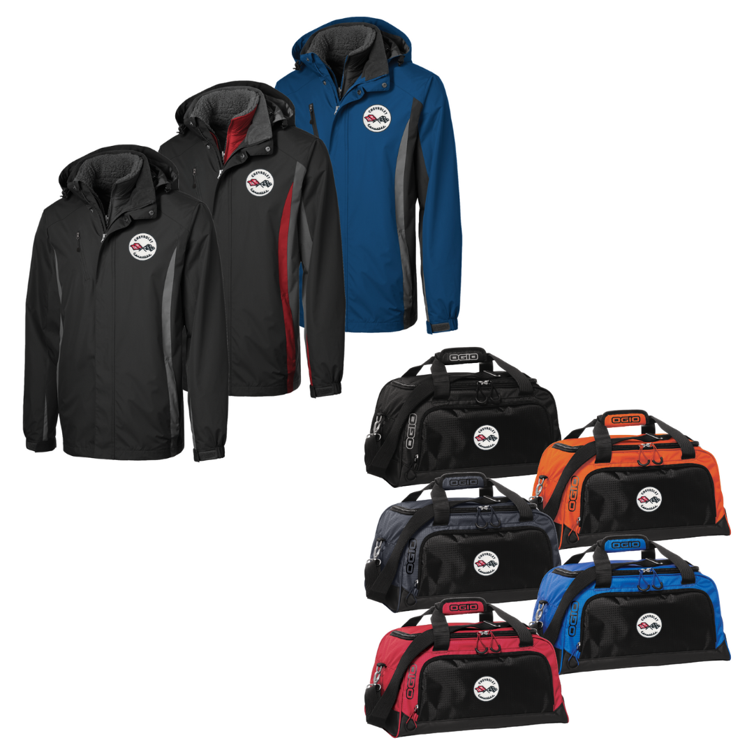 c1-corvette-colorblock-3-in-1-jacket-ogio®-breakaway-duffel-bag-bundle