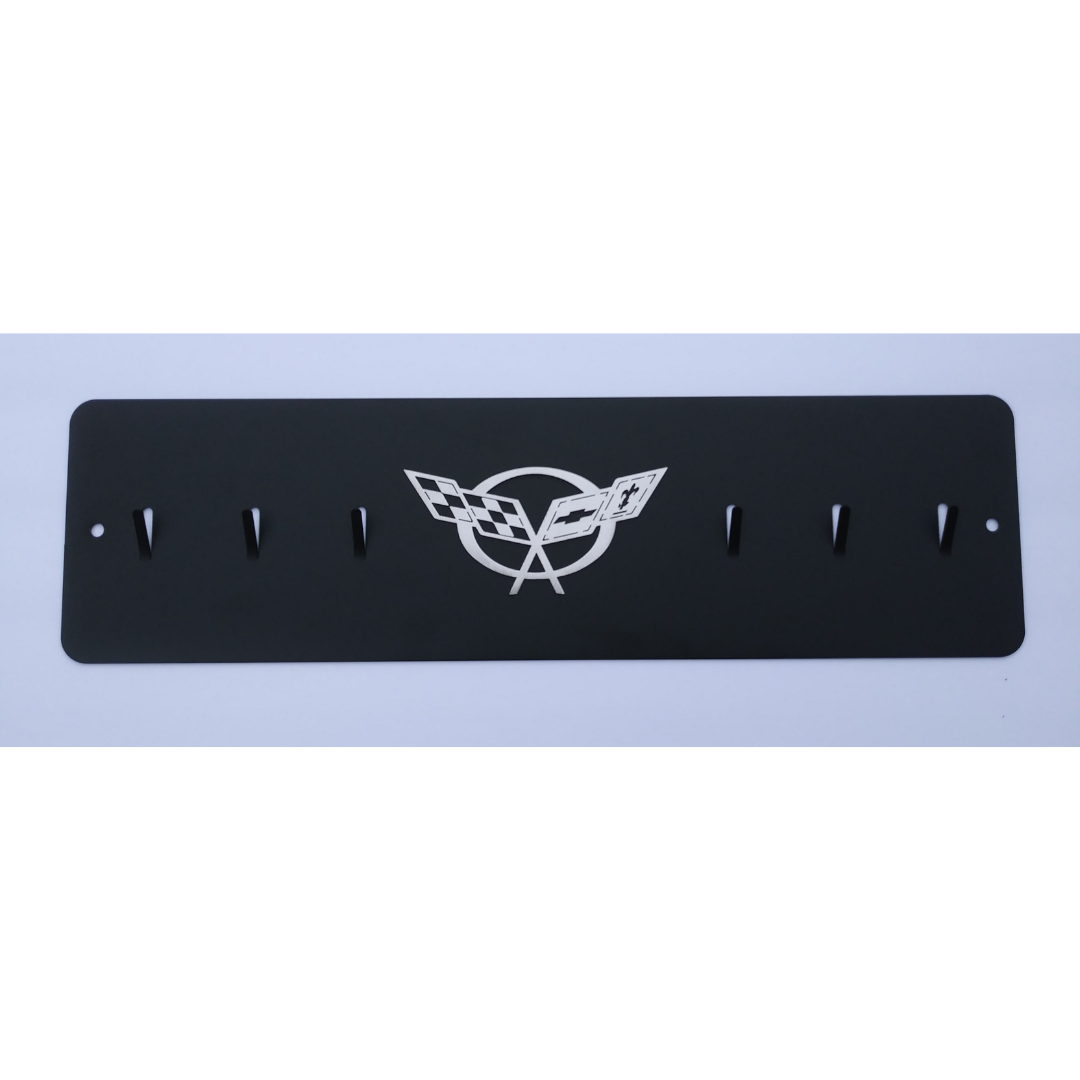 C5 Crossed Flags Corvette Key Rack