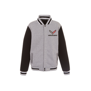 C7 Corvette Men's Reversible Two-Tone Fleece Jacket