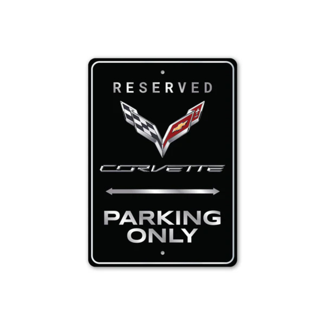 Corvette Reserved Parking Only Badge Sign