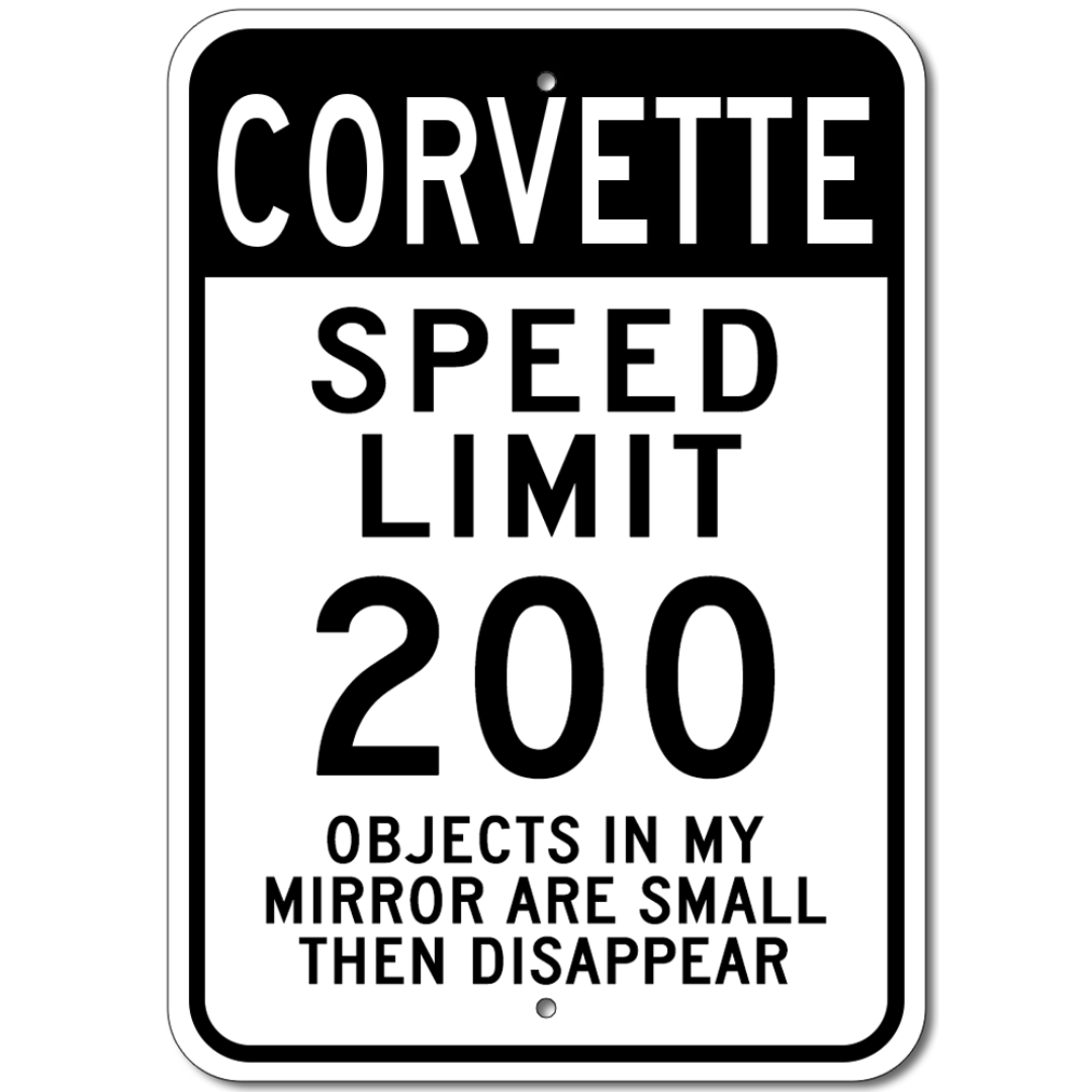 Corvette Road Sign Set