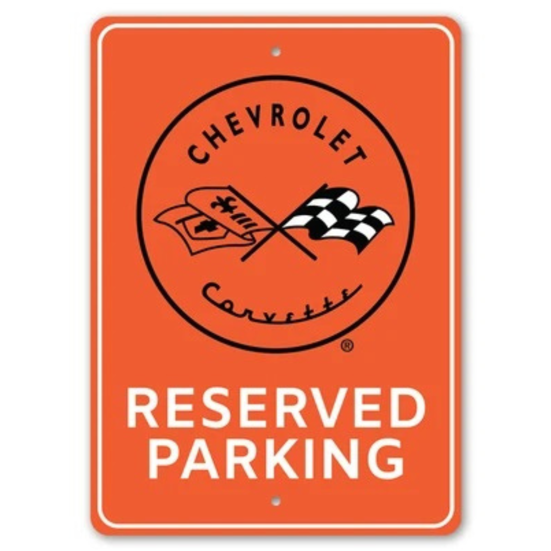 Chevrolet Corvette C1 Reserved Parking - Aluminum Sign