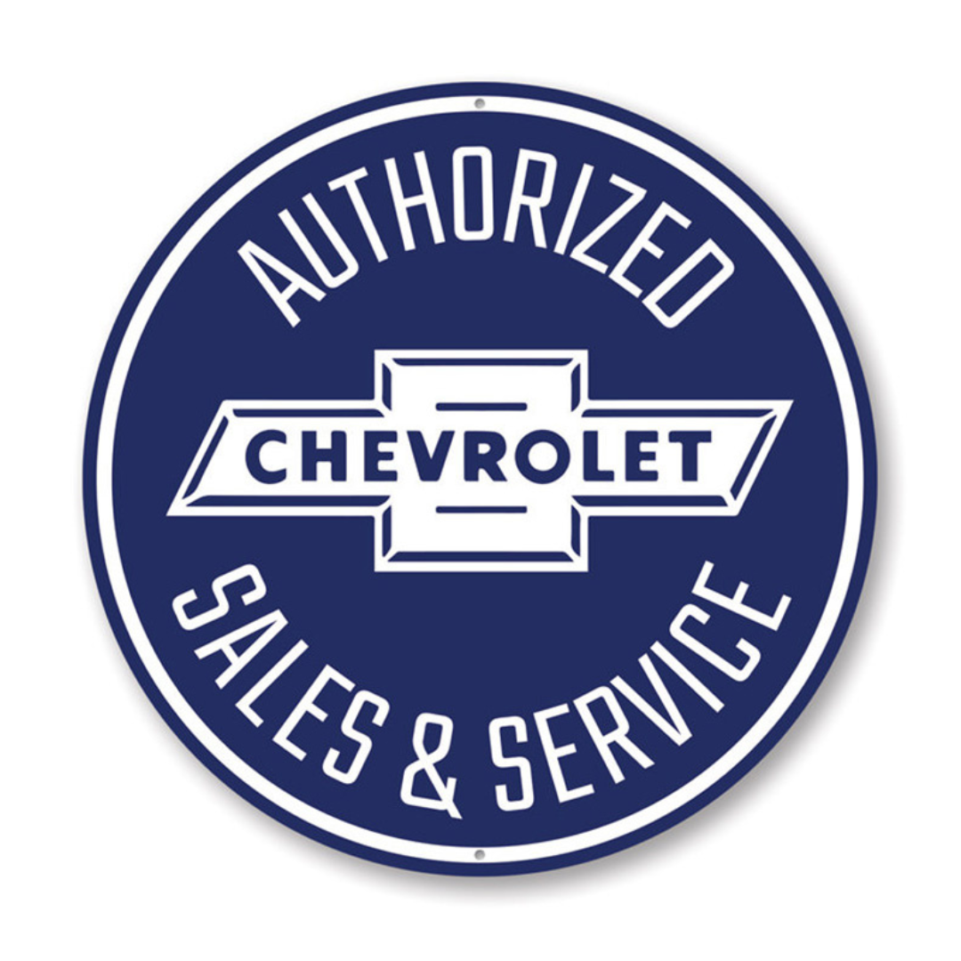 Authorized Chevrolet Sales and Service - Aluminum Sign