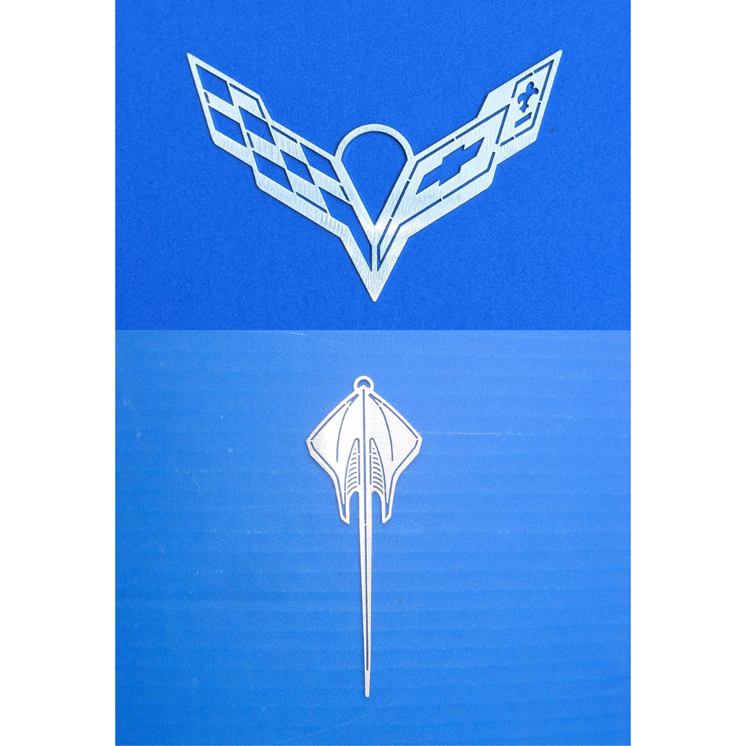 C7 Flag and C7 Stingray Christmas Ornament Bundle