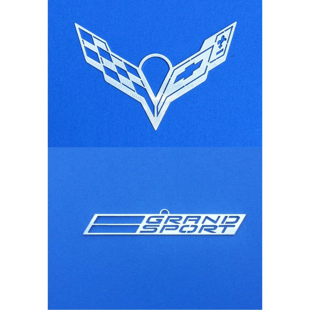 C7 Flag and C7 Grand Sport Christmas Ornament Bundle
