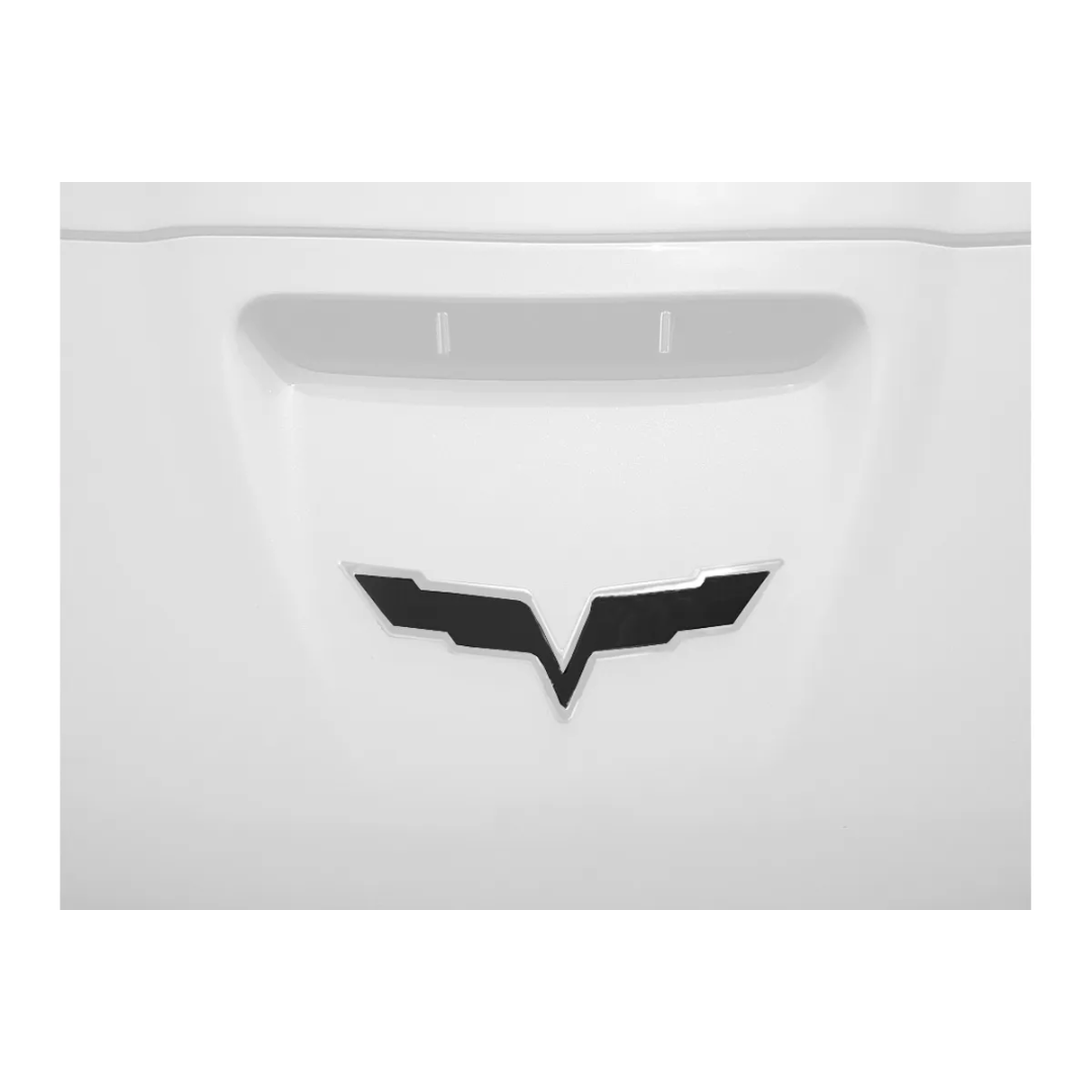 2005-2013 Corvette Custom Painted Acrylic Emblem Cover - Pair - CA