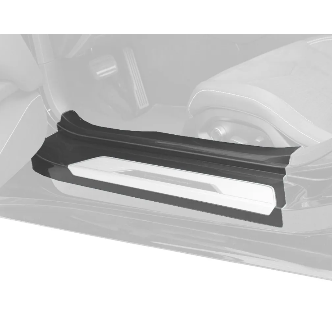 2020-2025 Corvette Custom Painted Door Sill Guards W/Clear Cutout - CA
