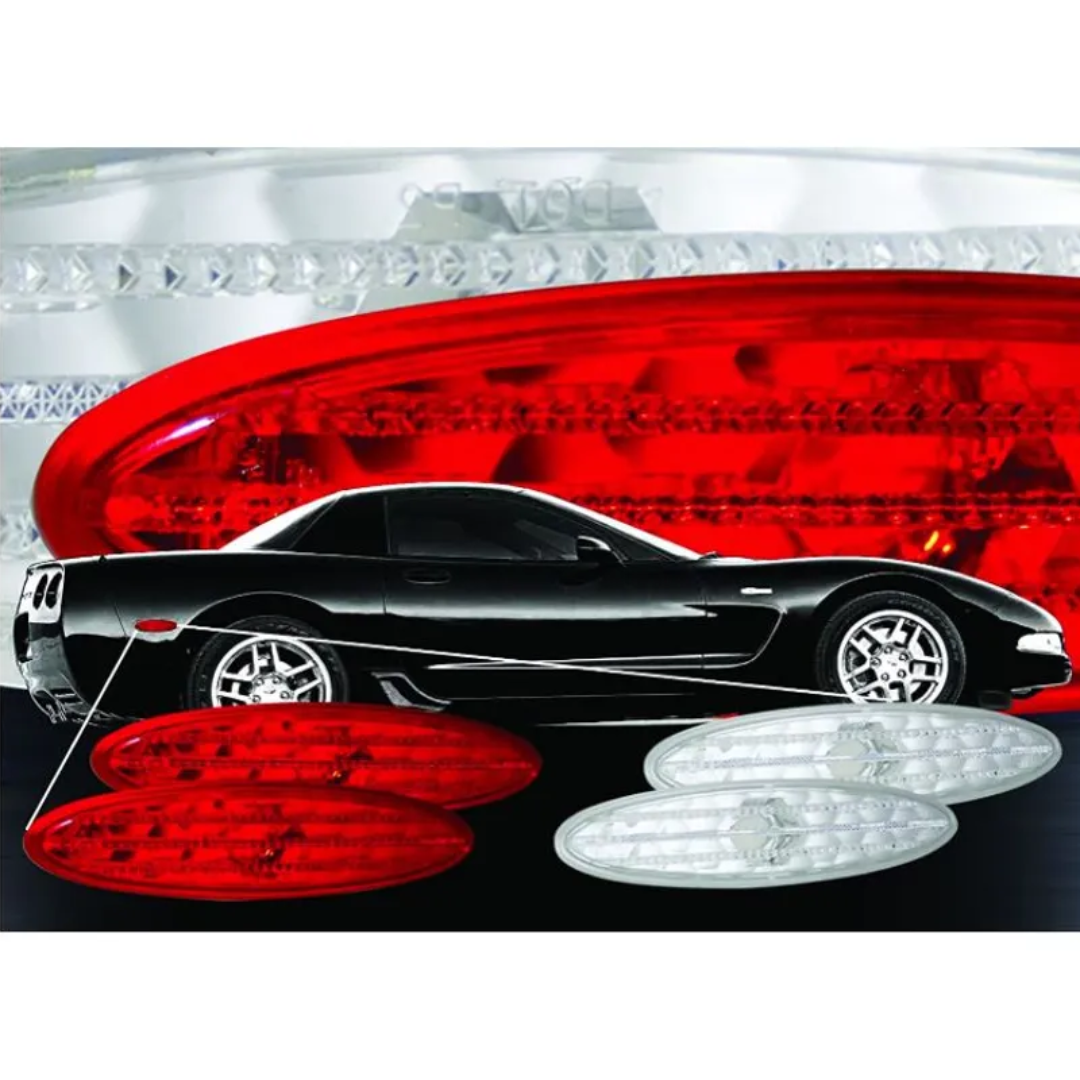 C5 1997-2004 Corvette Diamond Cut Side Marker Lights - CA