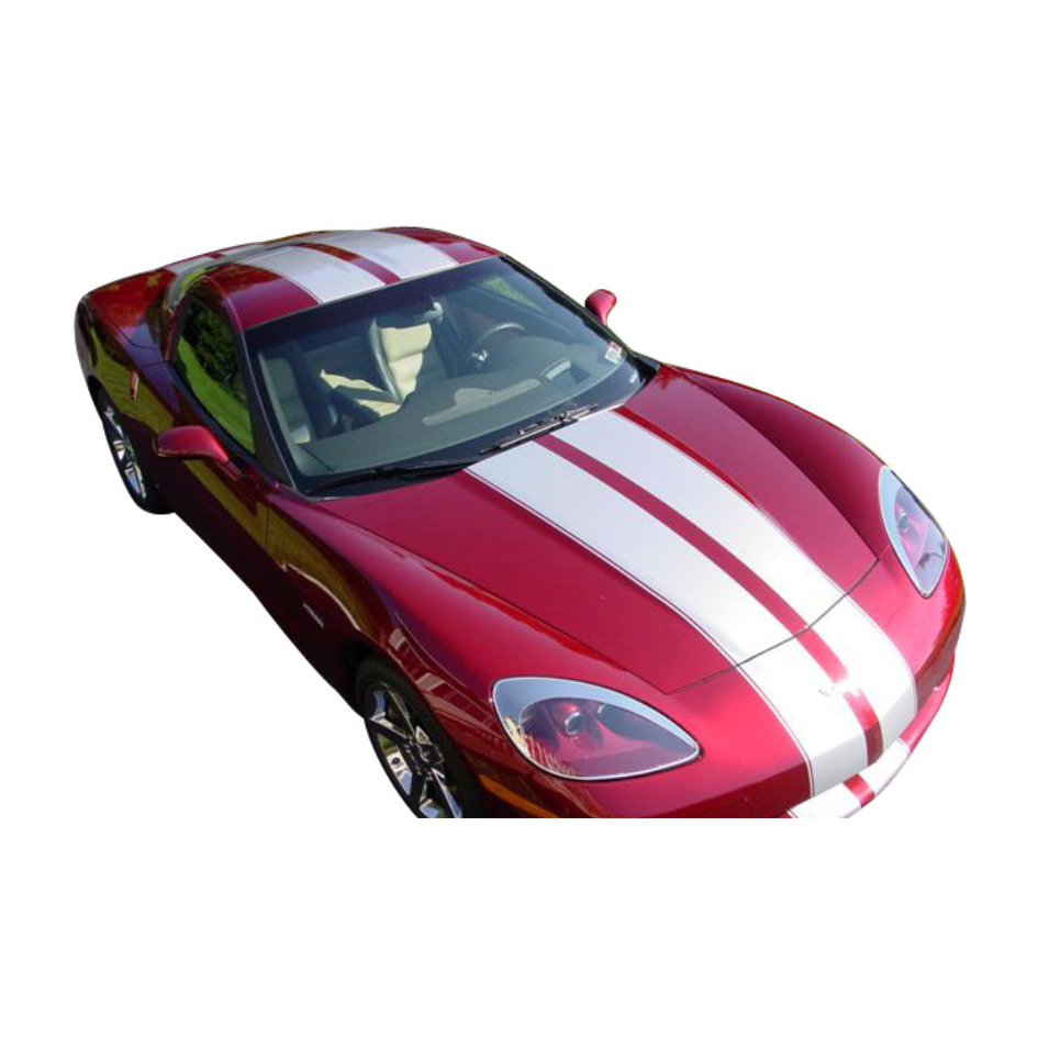 2005-2013 Corvette Dual Two-Tone Stripe Kit W/Pin Stripes