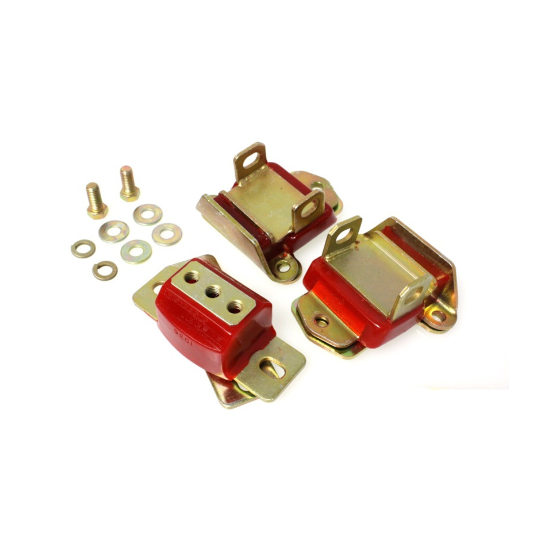 Energy Suspension 1963-1982 Chevrolet C2-C3 Corvette Red Zinc 2 Engine & 1 Trans Mount Set