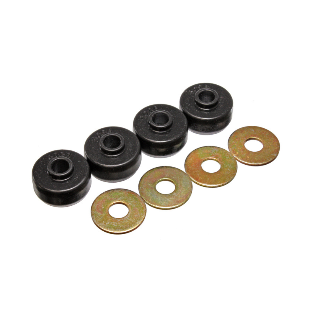 Energy Suspension 1984-1996 Chevrolet C4 Corvette Black Spring Cushions for Rear Leaf Spring Bushing Set