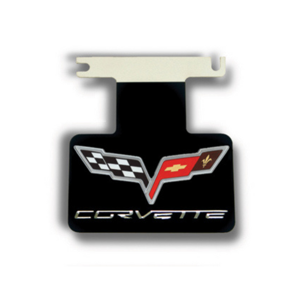 C6 2005-2013 Corvette Flag Logo Exhaust Enhancer Plate - Non-NPP Systems