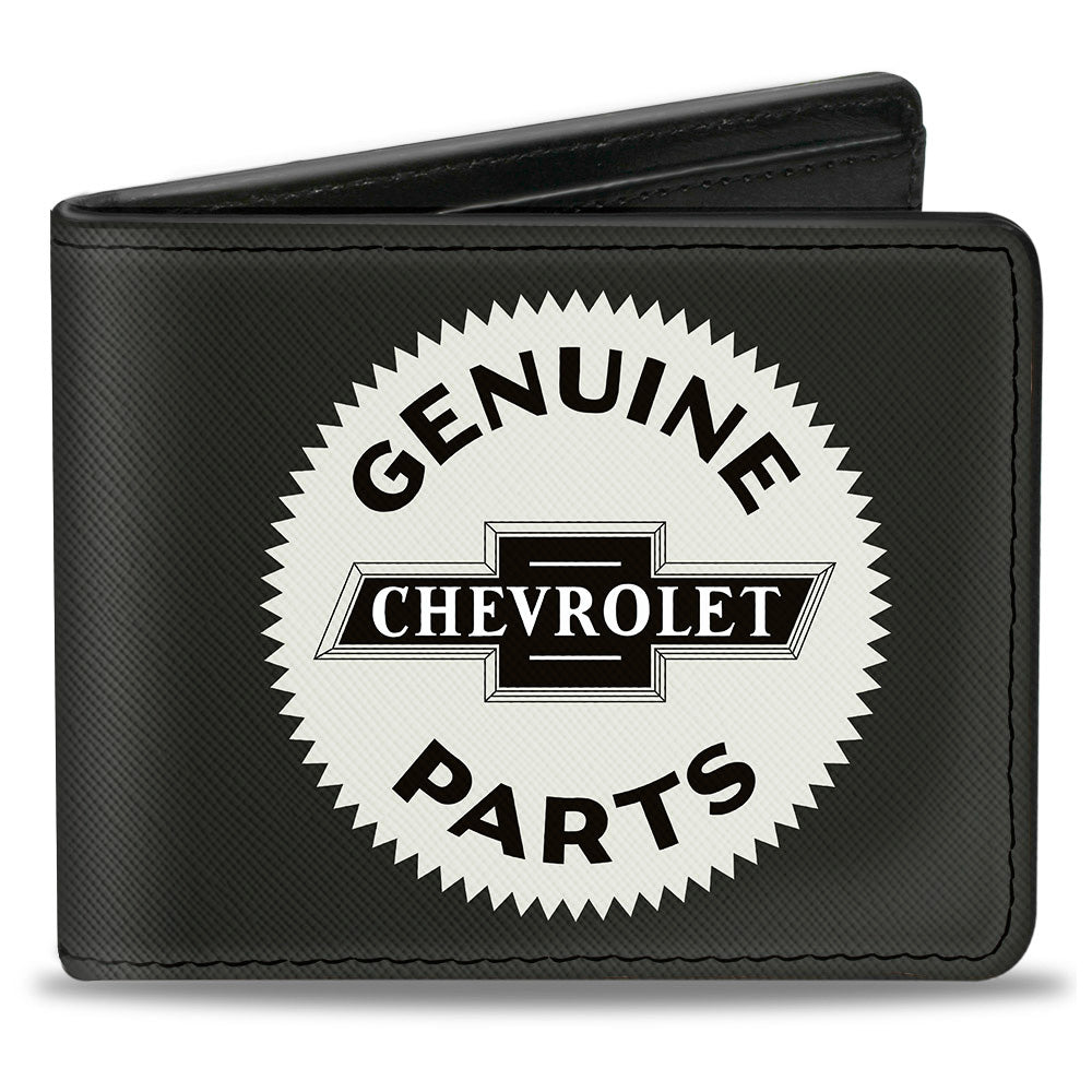 1920 Genuine Chevrolet Parts Seal Charcoal & Tan Bi-Fold Wallet