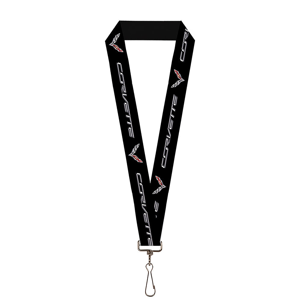 Corvette C7 Logo Lanyard - 1.0"
