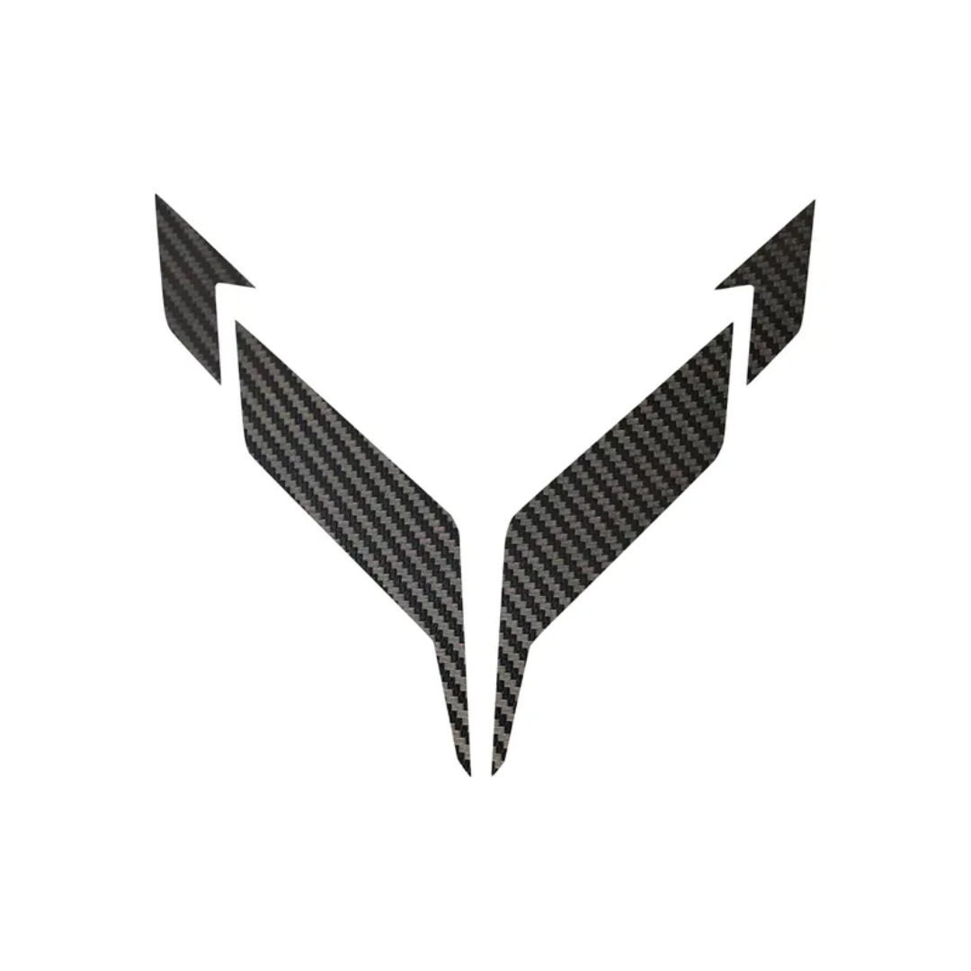 C8 2020-2026 Corvette Front Flag Emblem Full Overlay Set - CA
