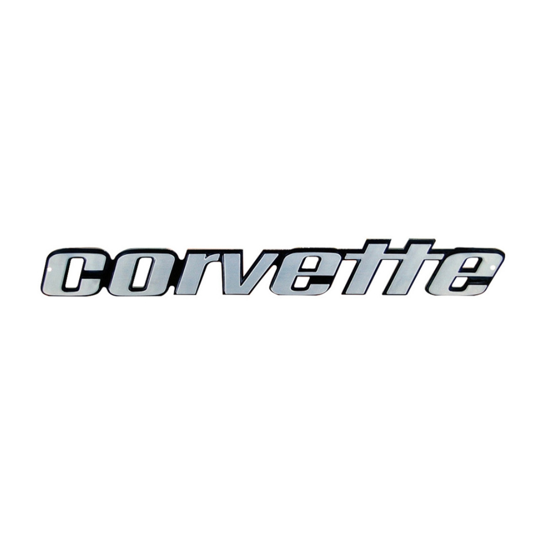 1976-1979 Corvette Front & Rear Bumper Emblem Style Metal Signs - 18x7 Front/18x3 Rear