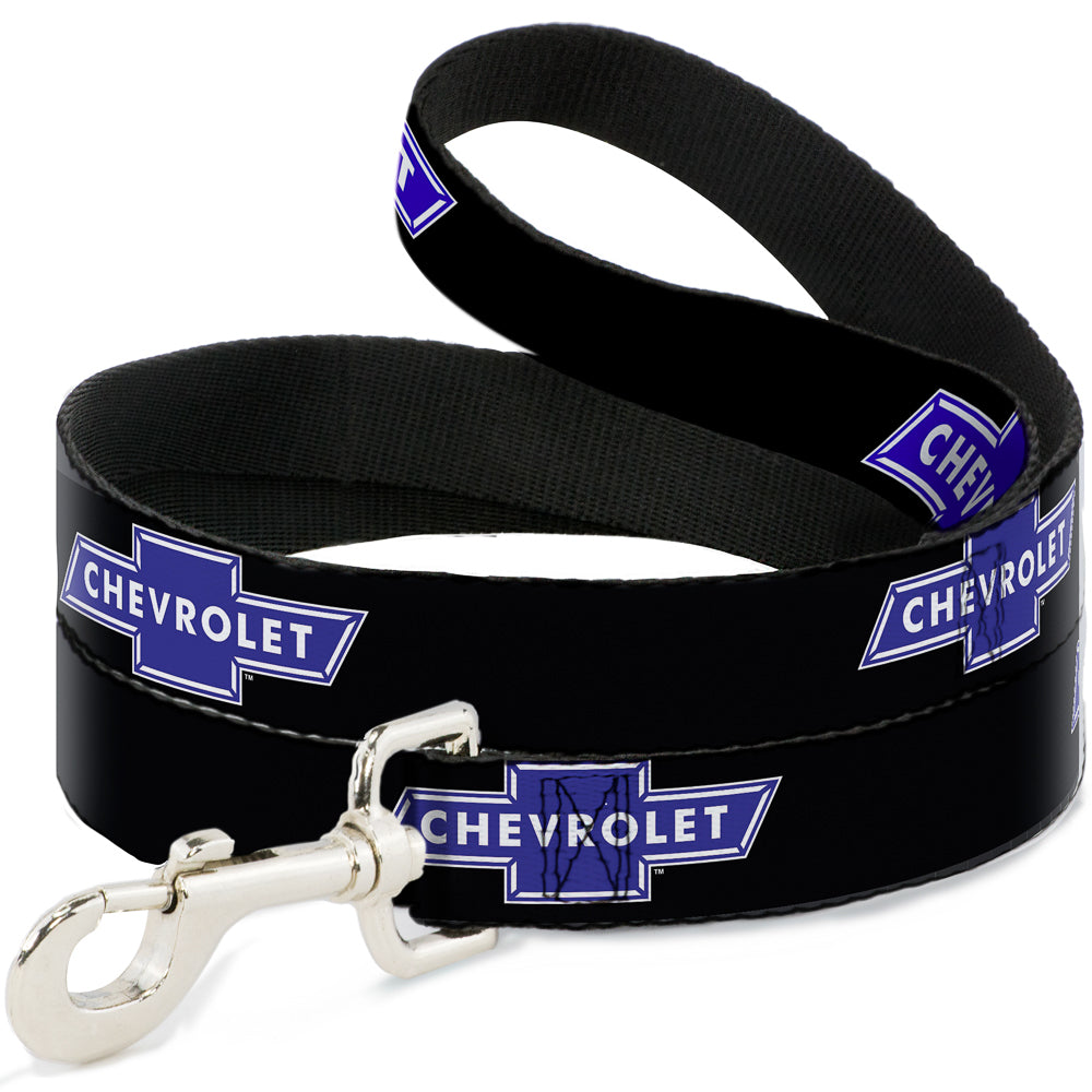 Chevy Bowtie Black & Blue Logo Dog Leash