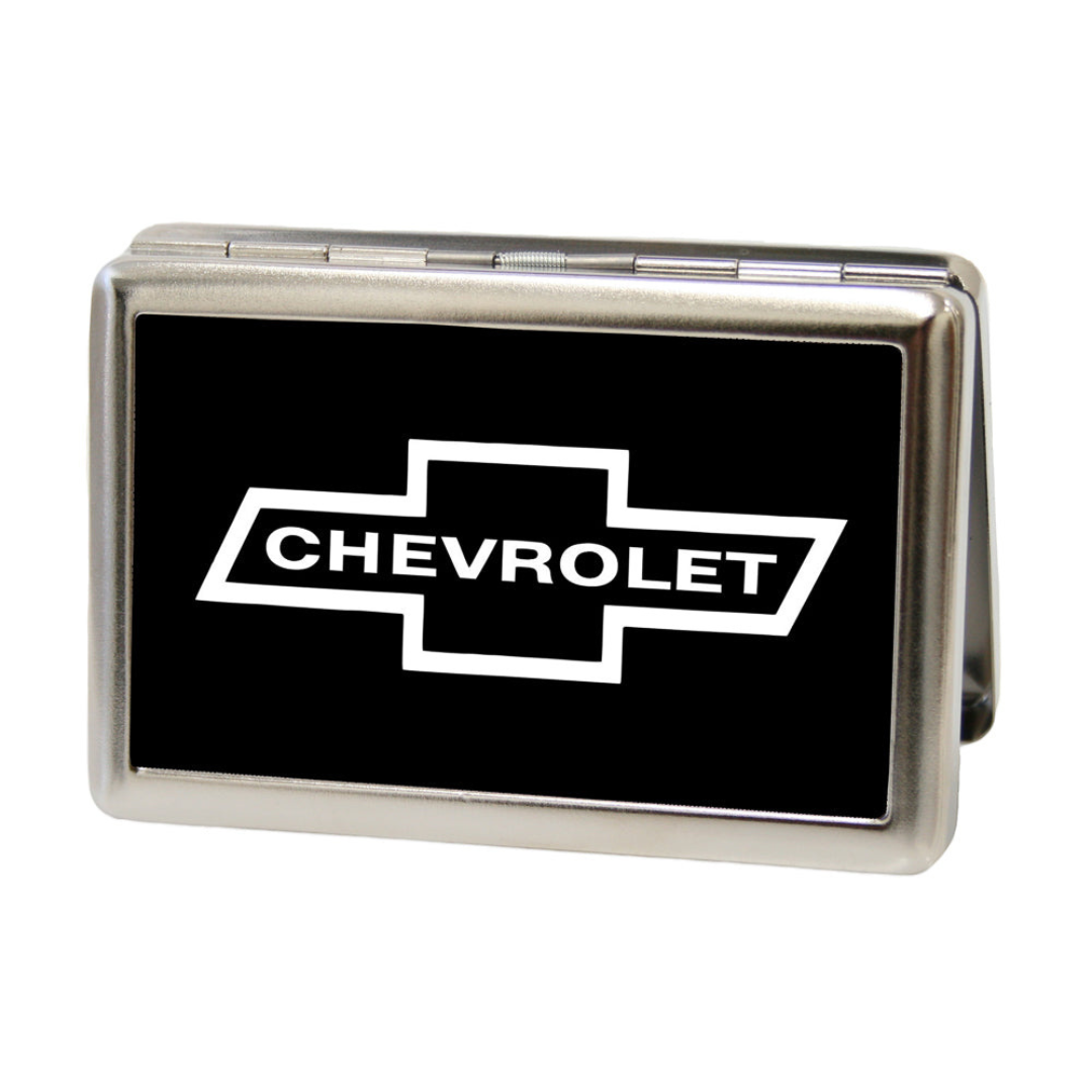 1965 Chevrolet Bowtie FCG Black & White Business Card Holder Large