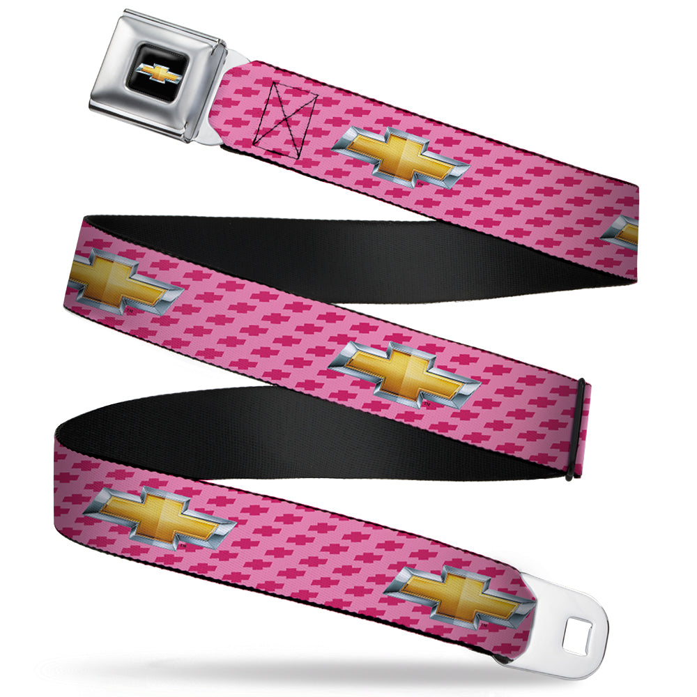 Chevy Bowtie Logo Pink Seatbelt Belt