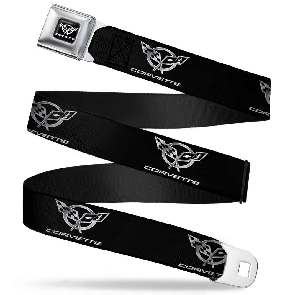 Corvette C5 Crossed Flags Logo - Seatbelt Belt