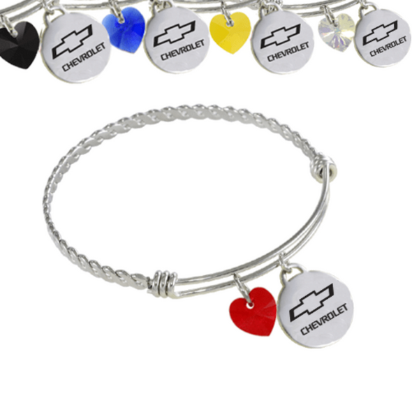 chevy-bowtie-logo-twisted-wire-charm-bracelet