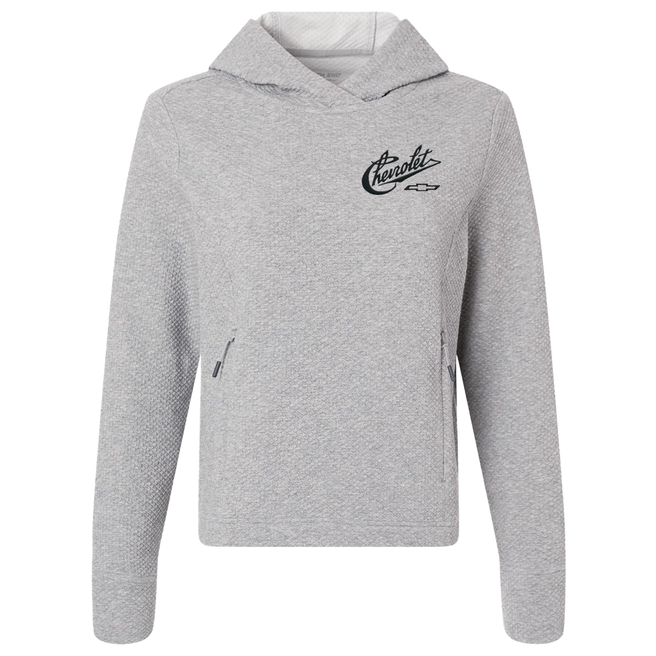 Ladies Heritage Chevrolet Textured Hooded Pullover – Platinum Heather
