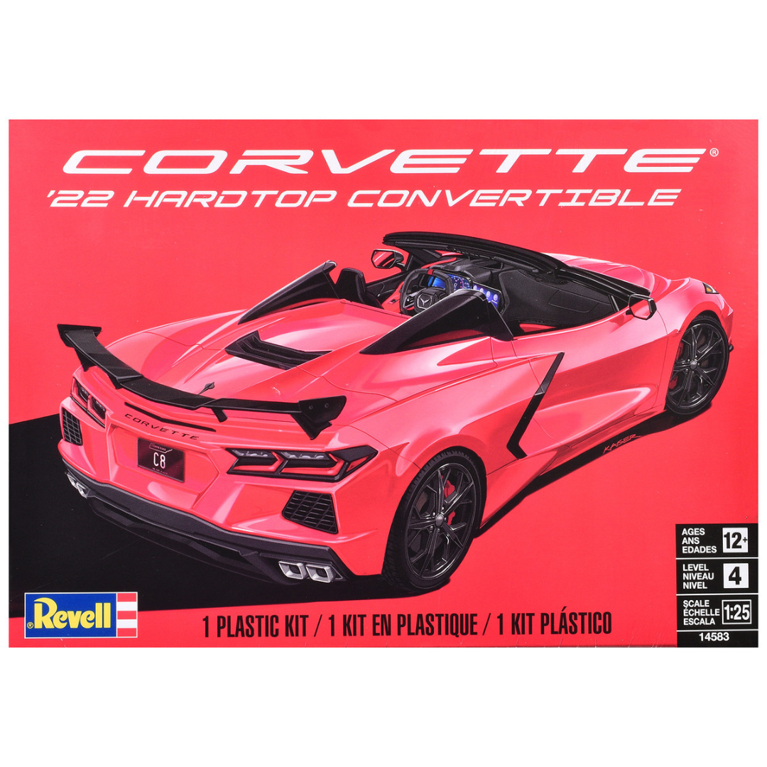 Level 4 Model Kit 2022 Chevrolet Corvette C8 Hardtop Convertible 1/25 Scale Model