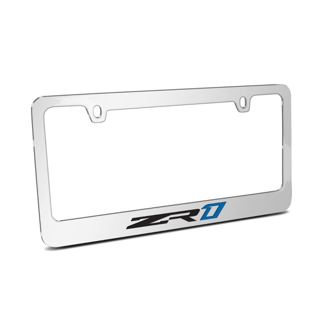 2014-2019 Corvette License Plate Frames W/ZR1 Logo - CA