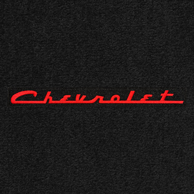 Lloyd C1 Corvette Chevrolet Letters Red on Black emblem 818005-C