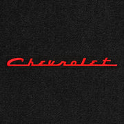 Lloyd C1 Corvette Chevrolet Letters Red on Black emblem 818005-C