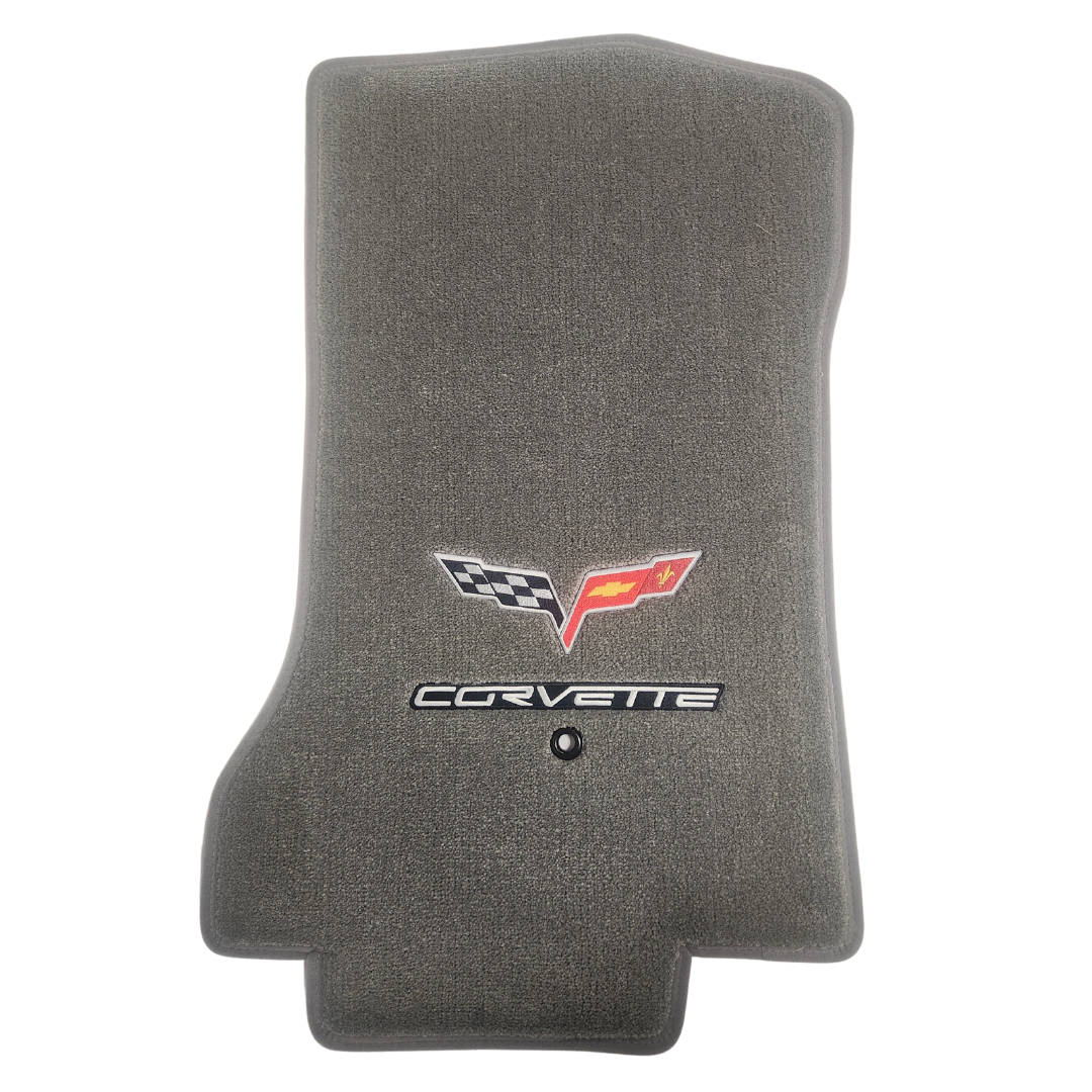 Lloyd Ultimat Corvette C6 Floor Mats - Double Logo Euro Gray