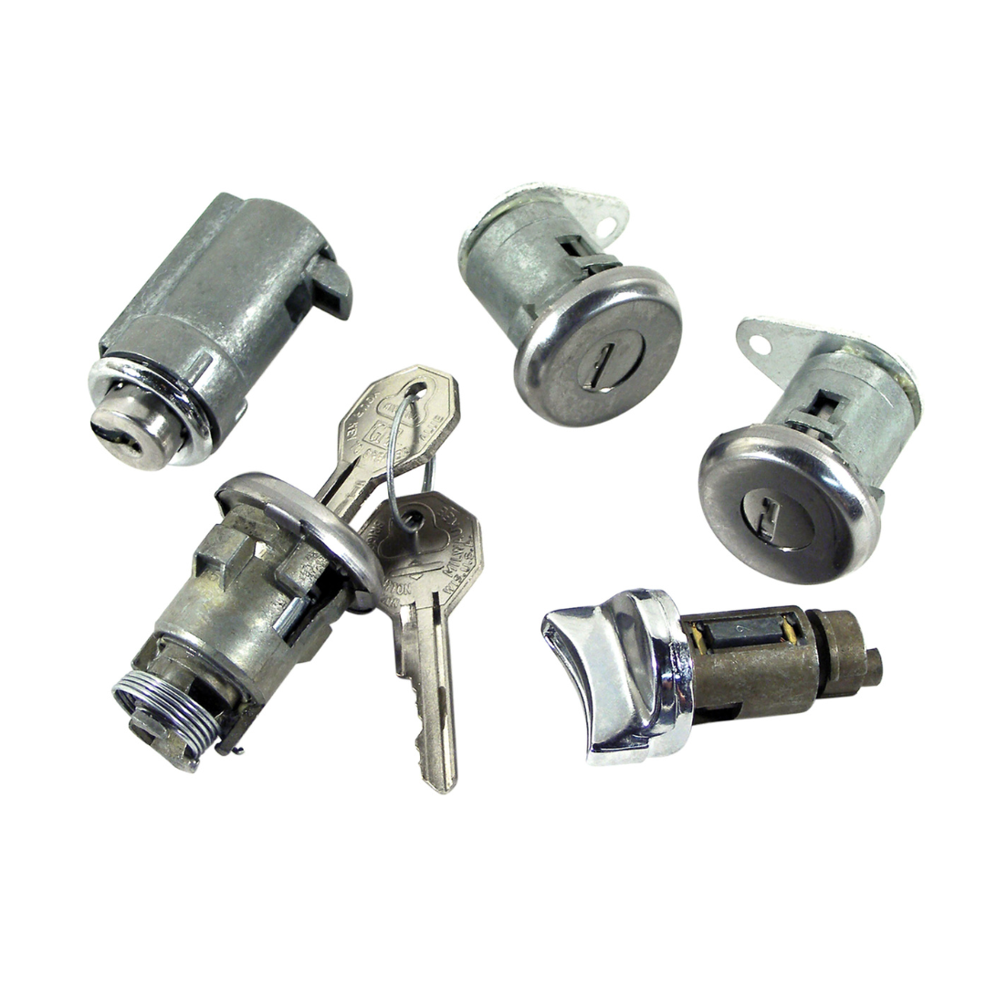 C1 1961-1962 Corvette Lock Set - Ignition, Doors, Glove Box & Trunk