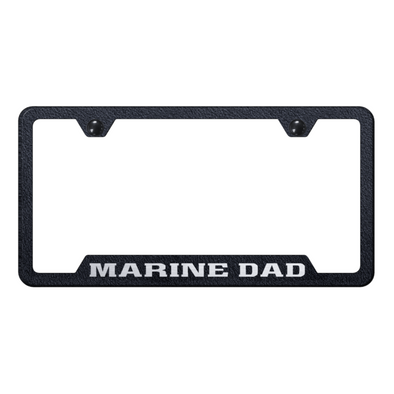 marine-dad-cut-out-frame-laser-etched-rugged-black-40710-corvette-store-online