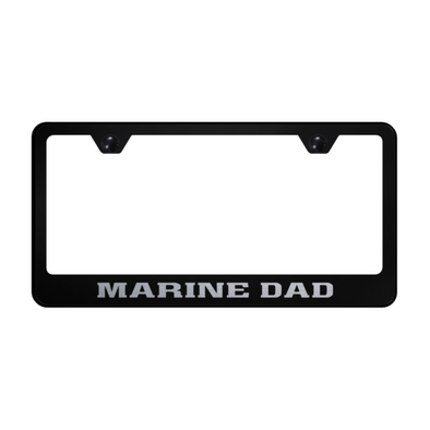 marine-dad-stainless-steel-frame-laser-etched-black-40712-corvette-store-online