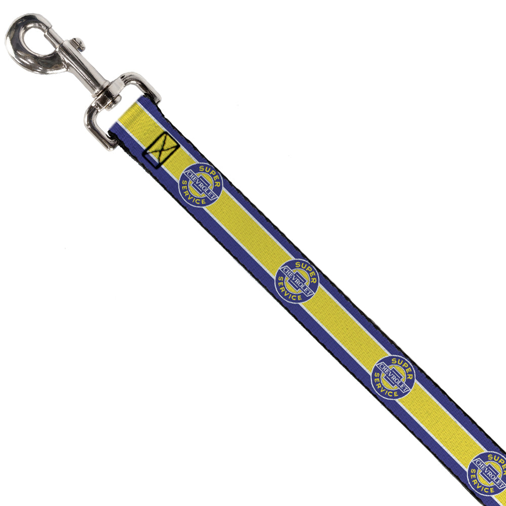 Chevrolet Super Service Logo Stripe Blue & Yellow Dog Leash