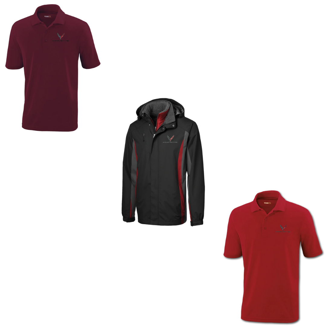 C8 Red Core365 Polo & Colorblock Jacket Bundle