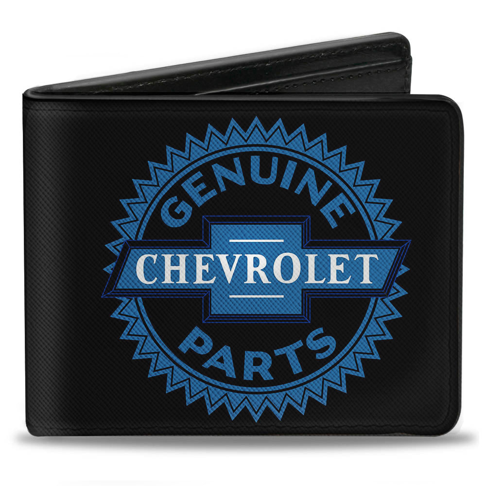 1927 Genuine Chevrolet Parts Seal Black & Blue Bi-Fold Wallet
