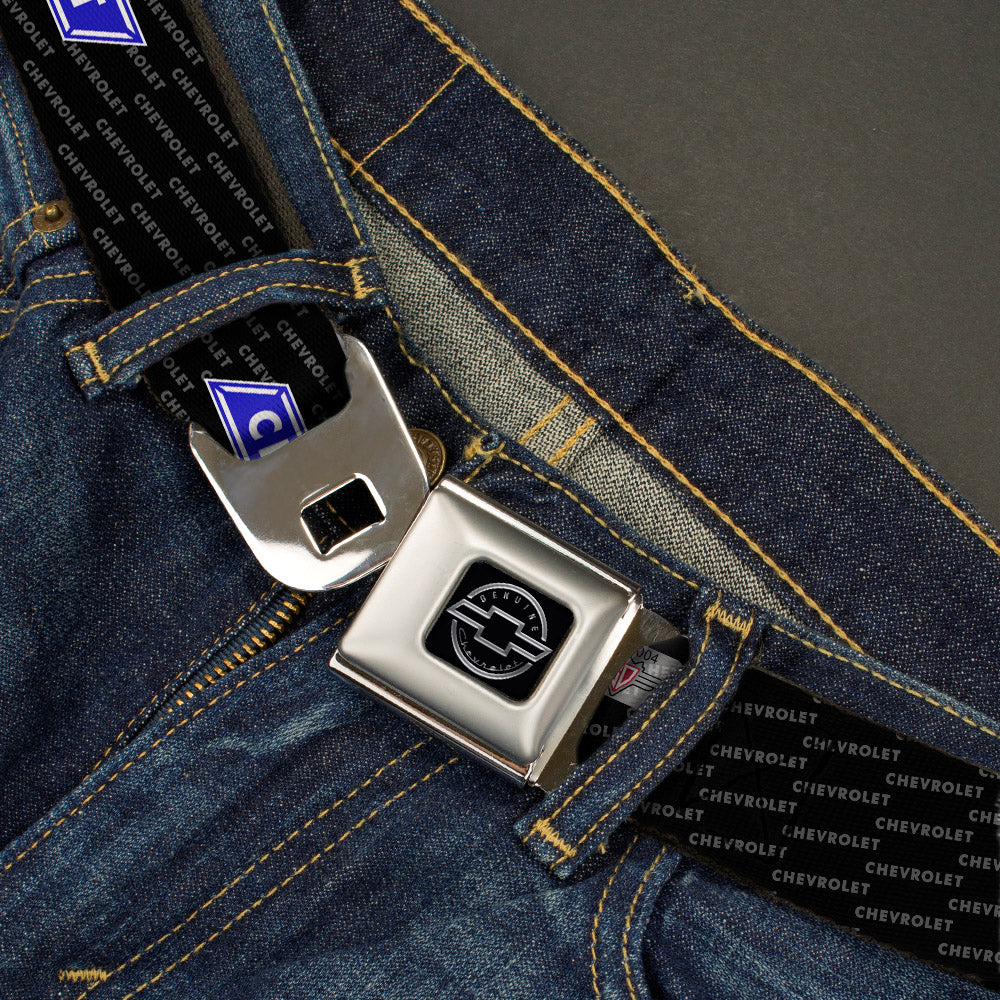 Chevy Bowtie w/Text Seatbelt Belt